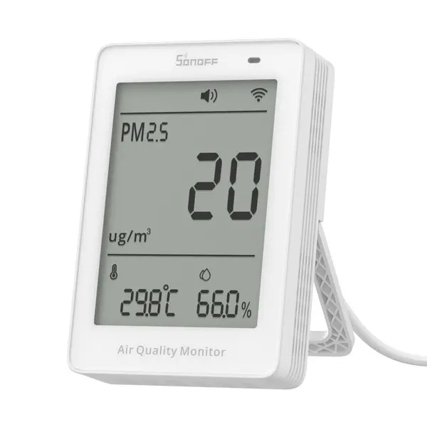 sonoff airguard pm2.5/pm10 - monitor inteligent al calitatii aerului cu matter over wi-fi (sawf-07p)