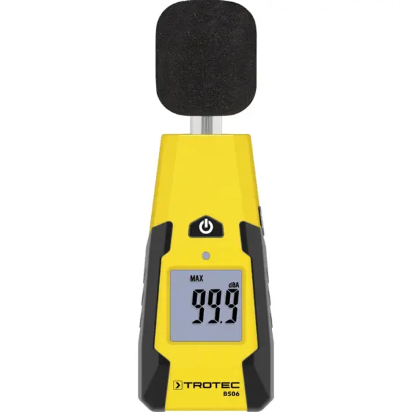 Sonometru TROTEC BS06, Precizie: ±3,5 dB (bei 1 kHz si 94 dB), Functie Min/Max, Senzor lumina ambientala