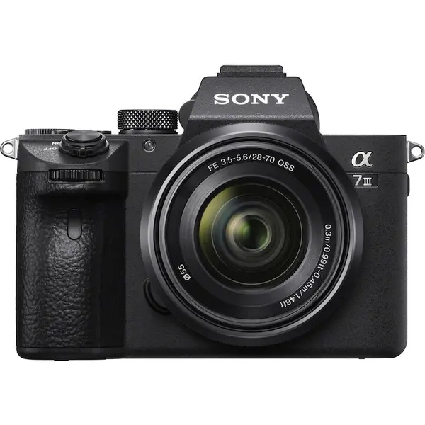 Sony Aparat foto Mirrorless Sony Alpha A7III, 24.2 MP, Full-Frame, E-Mount, 4K HDR, 4D Focus, Wi-Fi, NFC, ISO 100-51200, Negru + Obiectiv SEL28702 28-70mm II