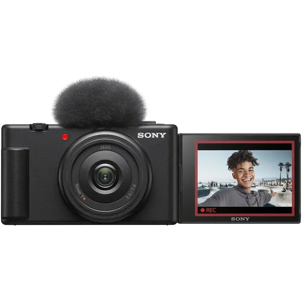 Sony Camera foto compacta Sony ZV-1F dedicata pentru vlogging, Rezolutie 20.1MP, 4K, Negru