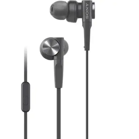 Sony Casti In-Ear Sony MDR-XB55, Extra Bass, Microfon, Cu fir, Negru