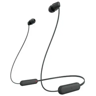Sony Casti In-Ear Sony WI-C100B, Wireless, Bluetooth, IPX4, Microfon, Fast pair, Autonomie 25 ore, Negru