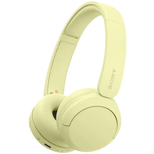 Sony Casti On-Ear Sony WH-CH520Y, Wireless, Bluetooth, Microfon, Multipoint, Quick Charge, Autonomie 50 ore, Galben