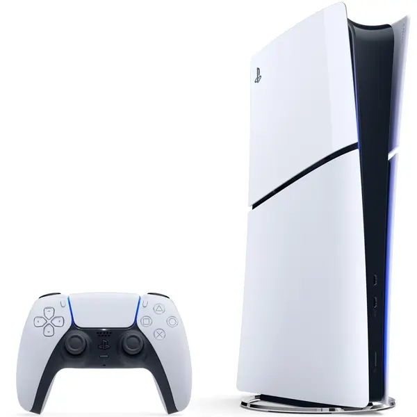 Sony Consola PlayStation 5 Digital Edition (PS5) Slim, 825 GB SSD, E-Chassis, EA Sports FC 26 Bundle, Alb-Negru