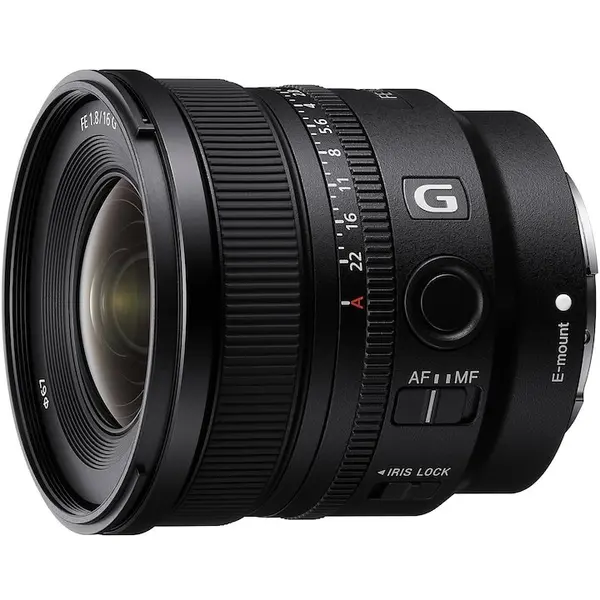 Sony Obiectiv foto mirrorless Sony FE, Montura Sony E, 16mm, F1.8 G, Negru