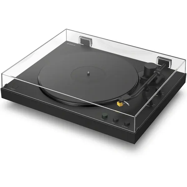 Sony Pick-up wireless Sony PS-LX5BT, Bluetooth, Redare automata, Hi-Res audio Wireless, Transmisie prin curea, Preamplificator Phono, 3 moduri de amplificare, 2 viteze, Negru