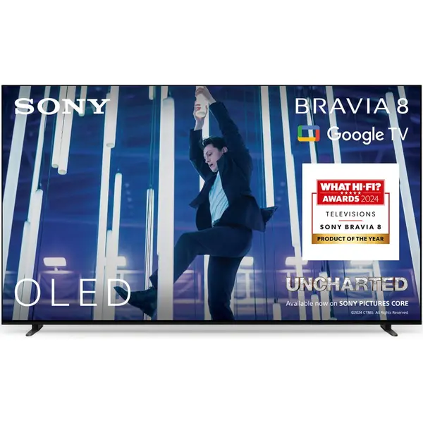 Sony Televizor Sony Bravia 8 OLED 77XR80, 195 cm, Smart Google TV, 4K Ultra HD, 100 Hz, Clasa E (Model 2024), Negru