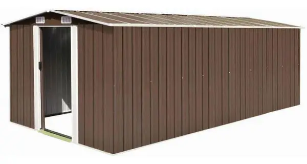 Sopron de gradina, 257 x 489 x 181 cm, metal, maro