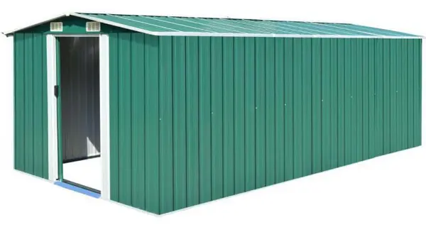 Sopron de gradina, 257 x 489 x 181 cm, metal, verde