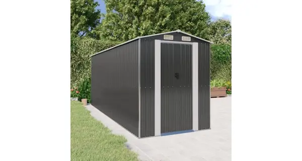 Sopron de gradina, antracit, 192x523x223 cm, otel galvanizat