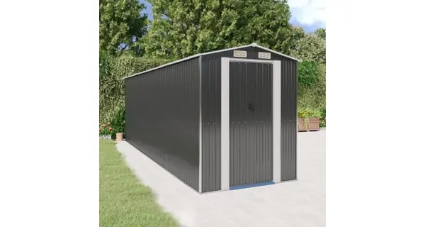 Sopron de gradina, antracit, 192x606x223 cm, otel galvanizat