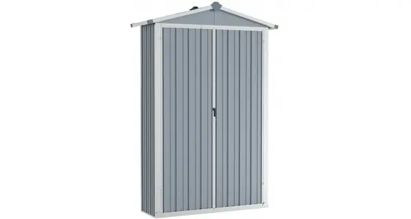 Sopron de gradina, gri,107,5x46x183 cm, otel galvanizat