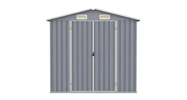 Sopron de gradina, gri, 205 x 129 x 183, otel galvanizat