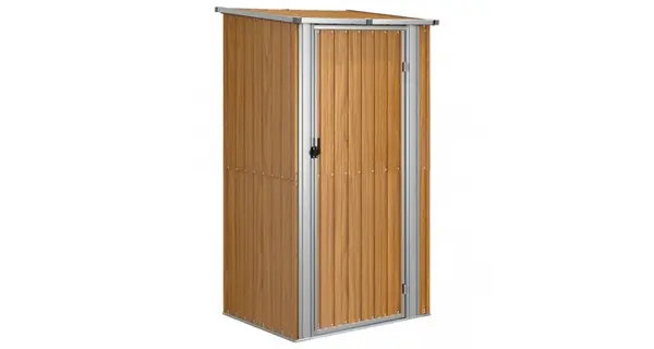 Sopron de gradina, maro, 118,5x97x209,5 cm, otel zincat