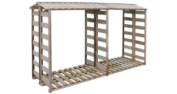 Șopron depozitare lemne foc, lemn pin impregnat, 300x100x176 cm