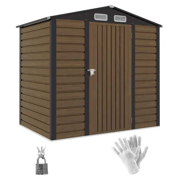 Şopron metalic de depozitare pentru grădină Outsunny 6.2 x 4.3ft | Aosom Romania