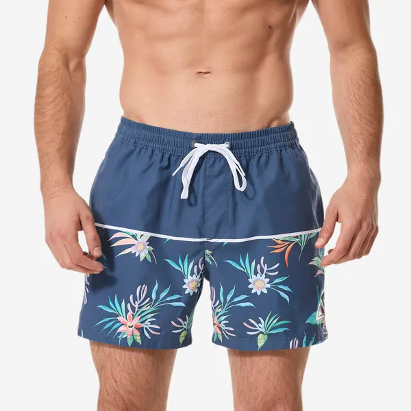 Șort baie scurt Boardshort surf Quiksilver 15' talie elastică Albastru Bărbați