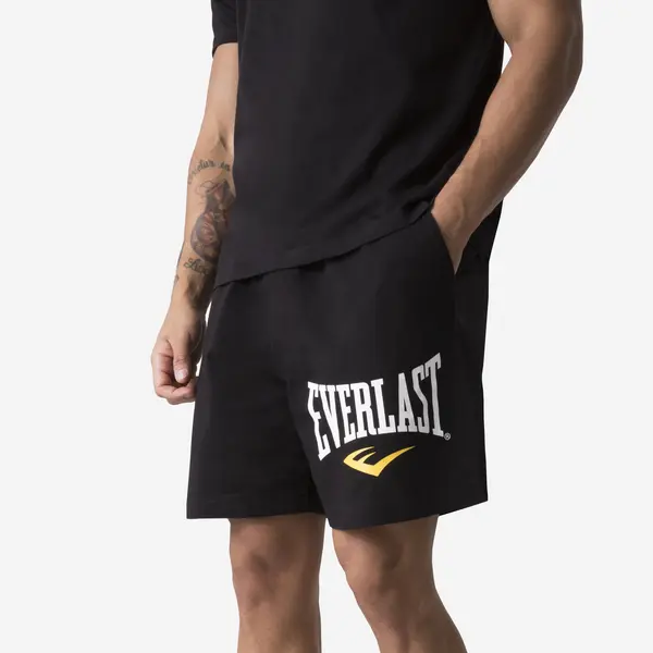 Șort bumbac Negru Bărbați