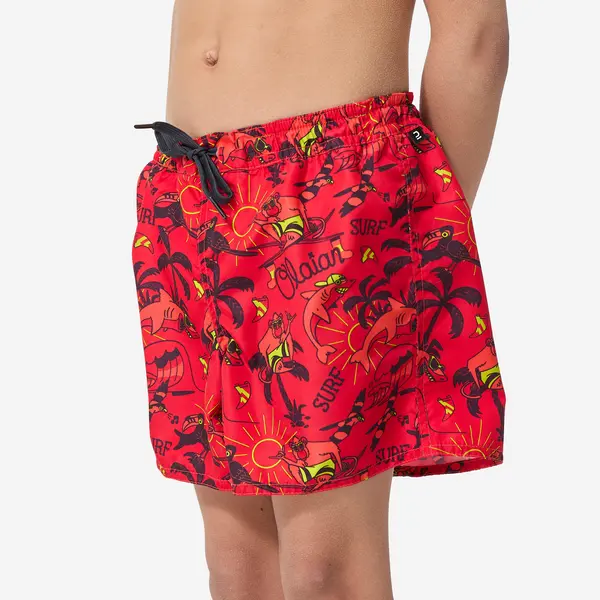Şort de baie 100 Happysurf Roșu Băieți