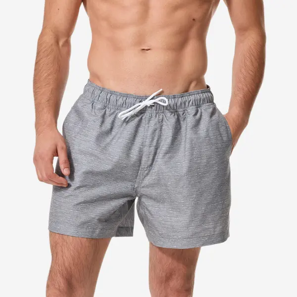 Șort de baie scurt Boardshort surf 15" 100 Gri Bărbați