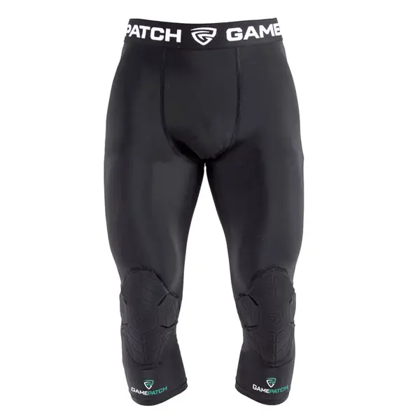 Sort Gamepatch 3/4 cu Protectie pt Genunchi - 03 Black, M