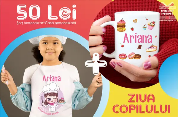 Sort personalizat pentru copii + Cana