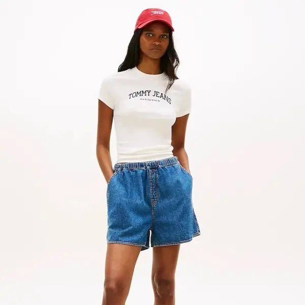 Sort Tommy Hilfiger TJW ESS CHAMBRAY SHORTS EXT