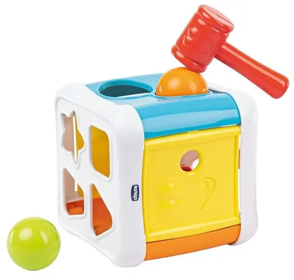 Sortator stivuitor 2 în 1 Chicco - Cub cu ciocan