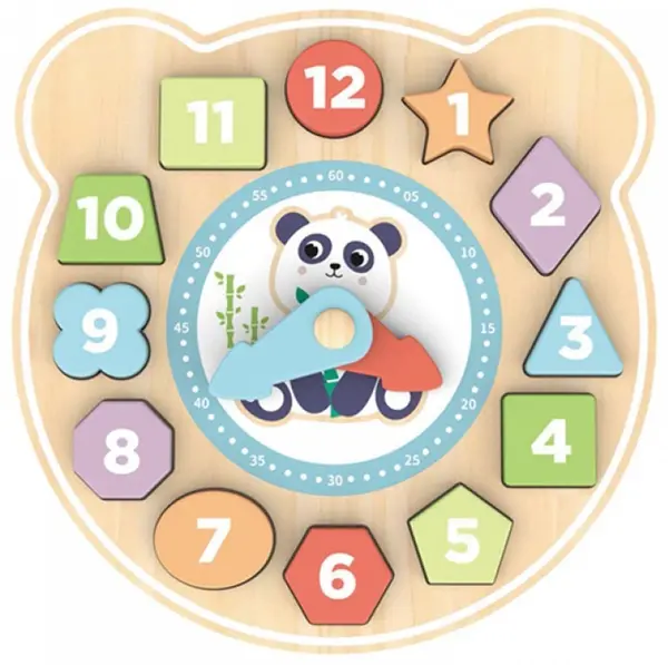 Sorter din lemn Hi Pando – Ceas 3D