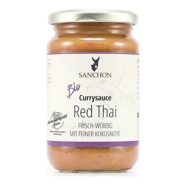 Sos curry rosu thailandez bio 340g Sanchon