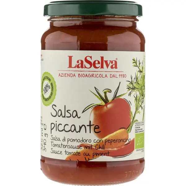 Sos de rosii Salsa Picante cu chili, eco - 340 g