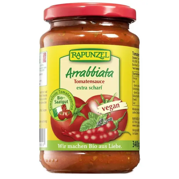 Sos de tomate Arrabbiata vegana, eco - 340 g