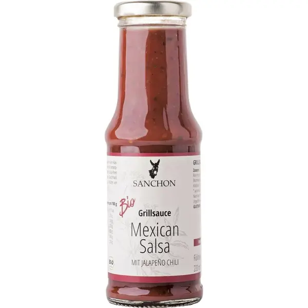 Sos pentru gratar salsa mexicana cu chili jalapeno fara gluten, eco - 210 ml