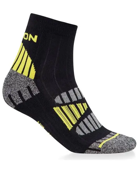 Sosete antibacteriene NEON - culoare negru galben 39-41, NEGRU-GALBEN