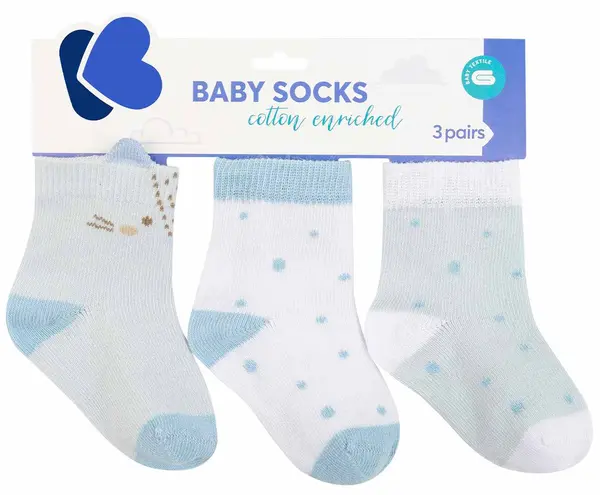 Sosete bebelusi cu urechi 3D Kikka Boo - Little Fox, 2-3 ani, 3 perechi