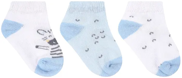 Șosete de vară pentru bebeluși KikkaBoo Stripy Friends - 6-12 luni, 3 buc