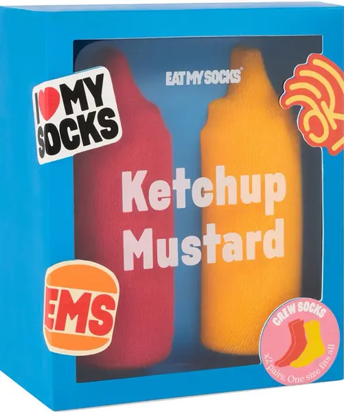 Șosete Eat My Socks - Ketchup & Mustard, 2 perechi