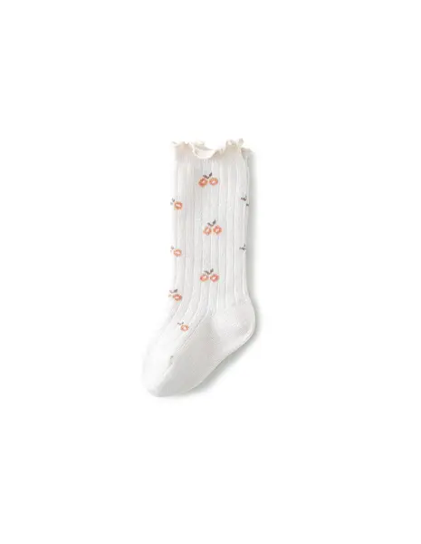 Sosete Edge Floral model crem