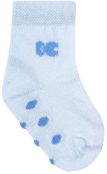 Șosete pentru bebeluși cu talpă în relief KikkaBoo Stripy Friends - 6-12 luni, albastru