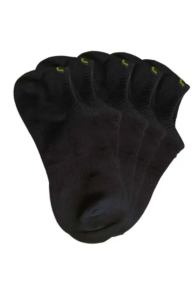 Sosete scurte dama negre cu detaliu brodat – set 5 perechi (Marime sosete: 35/38)