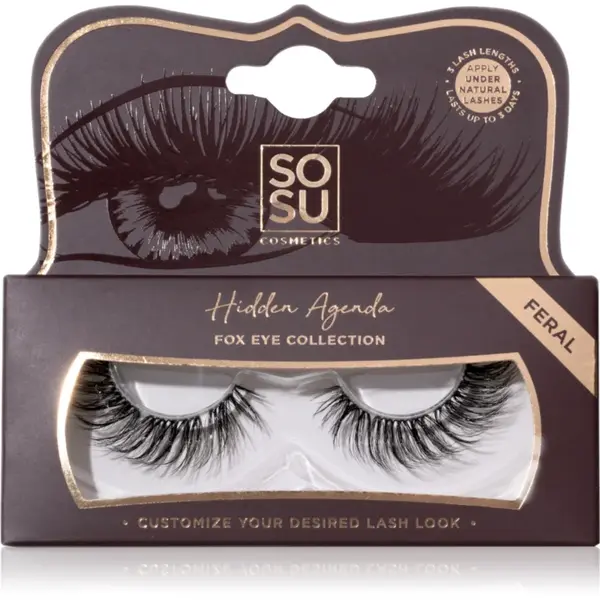SOSU Cosmetics Hidden Agenda Fox Eye Collection gene false culoare Feral 1 buc
