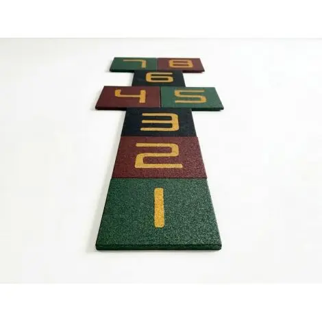 ȘOTRON din dale de cauciuc 500X500X30 mm - Multicolor