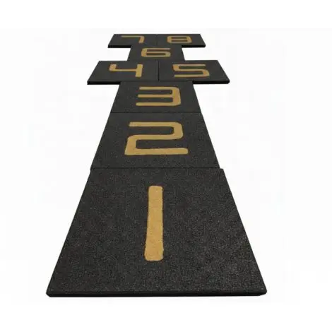 ȘOTRON din dale de cauciuc (cu 8 numere/set): 500X500X40 mm - Negru
