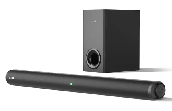 Soundbar 2.1 canale cu subwoofer wireless, 150W RMS, Bluetooth 5.3, HDMI ARC, USB, 4 ohm, display LED, telecomanda, Akai ASB-8WSW