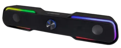 Soundbar Esperanza Rainbow APALA, USB, 6W, cu LED RGB, control volum (Negru)