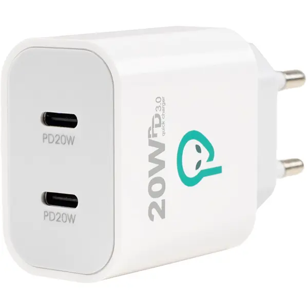 spacer Alimentator Retea SPACER Power Delivery SPAR-TYPECQ-02, 2 x USB Type-C PD, max 20W
