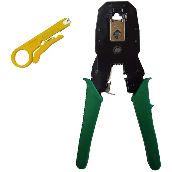 spacer CLESTE sertizare conectori RJ45, SPACER, Unealta dezizolare cablu si punch, functii: sertizare mufe, RJ45, RJ0, RJ11, taiere cablu. SPNT-CRIMPER-2