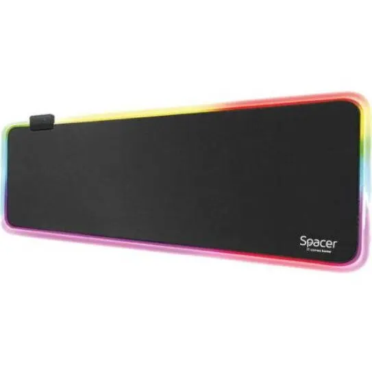 spacer Mouse Pad Spacer SP-PAD-GAME-RGB-PICT, gaming, cauciuc si material textil, 900 x 300 x 3 mm, Negru
