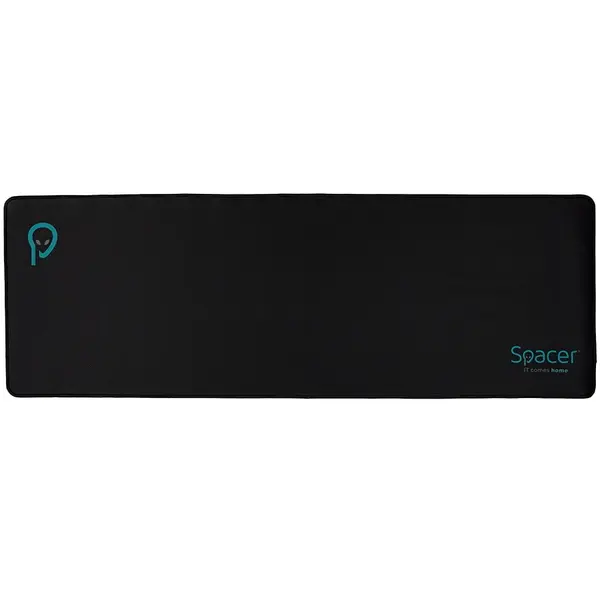 spacer Mousepad gaming, SpacerSP-PAD-GAME-B-BK, cauciuc si material textil, cusaturi anti-rupere, 900 x 300 x 3 mm, Negru