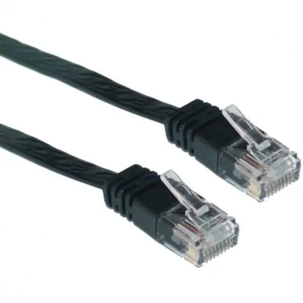 spacer PATCH CORD UTP SPACER Cat5e, 0.5m, negru, SP-PT-CAT5-0.5M-BK